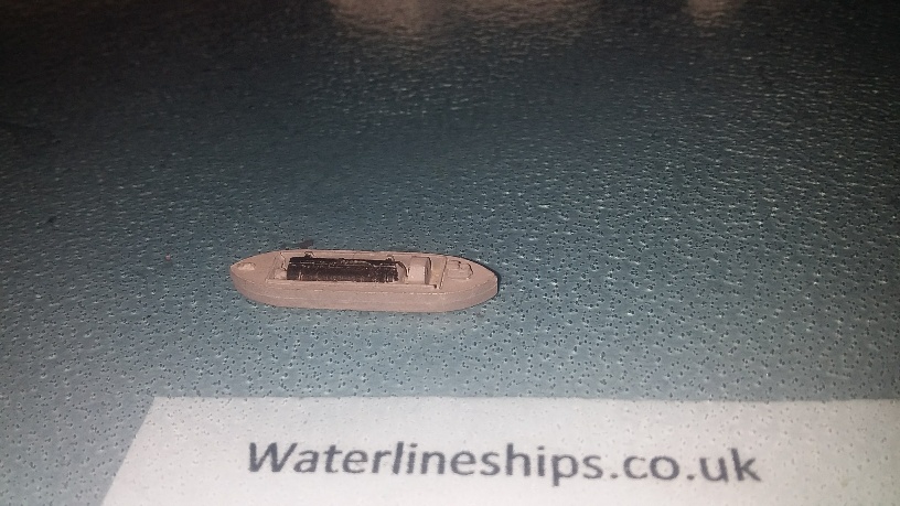 Steel Barge , grey, cylinder load 30mm long 1900s-present
